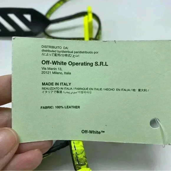 Off-White c/o Virgil Abloh 2019 Printed Butcher Waist Belt Black New with tags - Picture 3 of 10